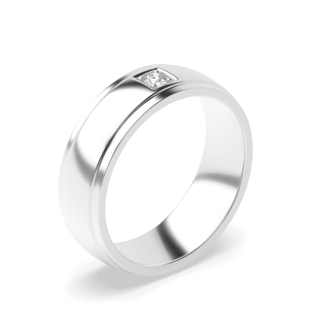 pave setting round shape single Lab Grown Diamond mens ring