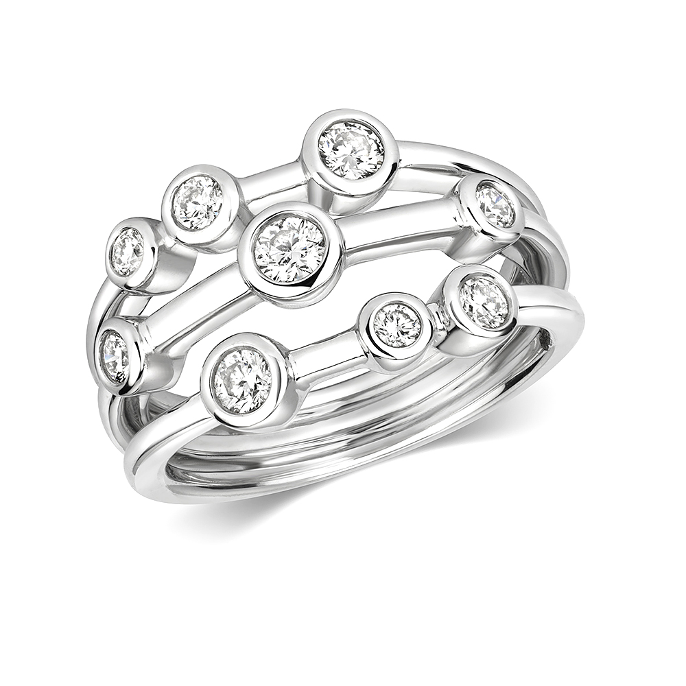 Buy Bezel Setting Round Shape Diamond Eternity Ring - Abelini