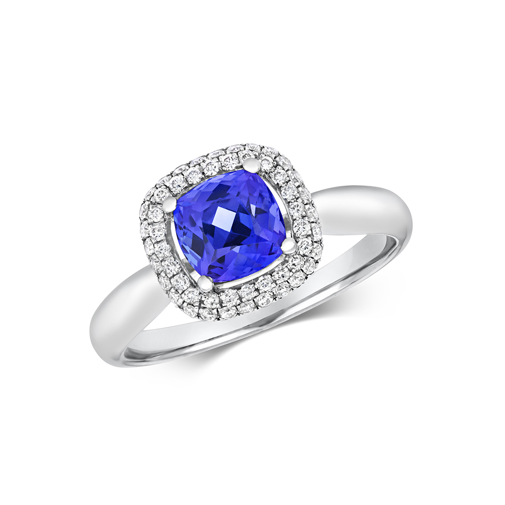 Buy 4 Prong Setting Cushion Shape Gemstone Ring - Abelini