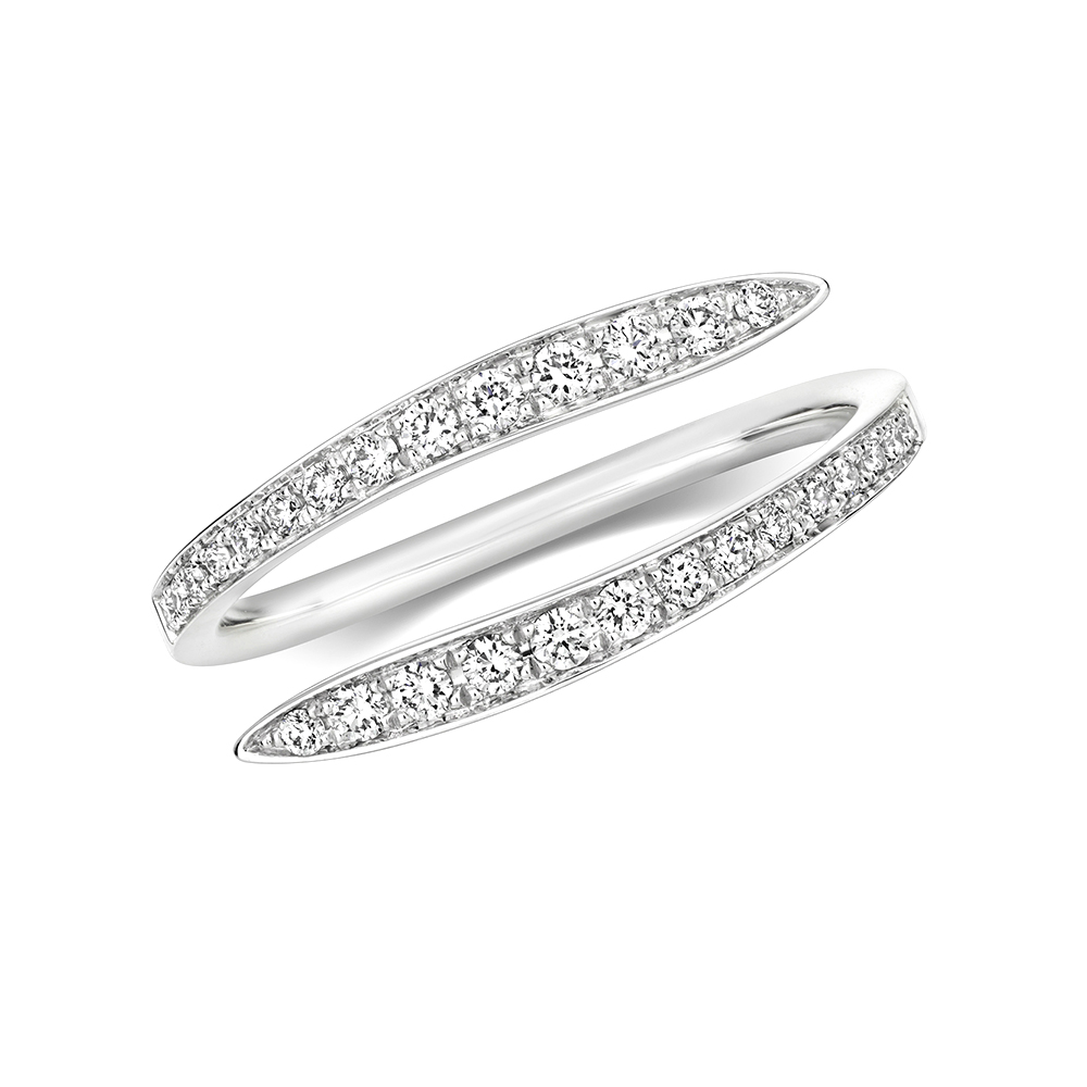 4 Prong Setting Round Shape Crossover Eternity Ring Buy Online