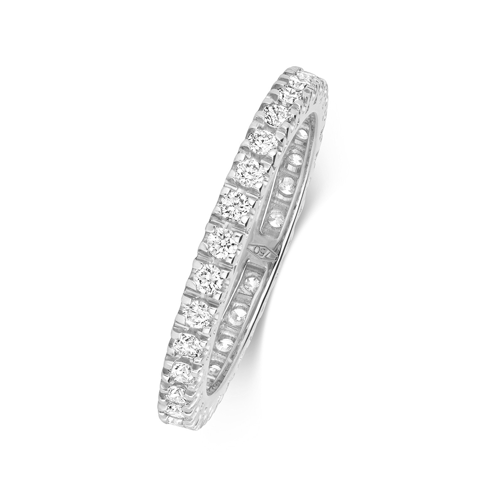 4 prong setting round shape full eternity ring