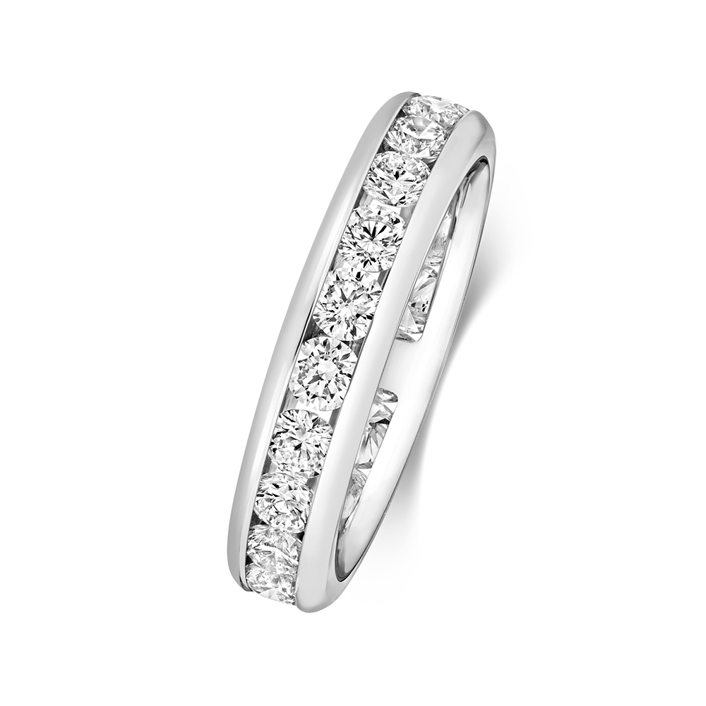 Channel Setting Round Shape Full Eternity Ring | Abelini London