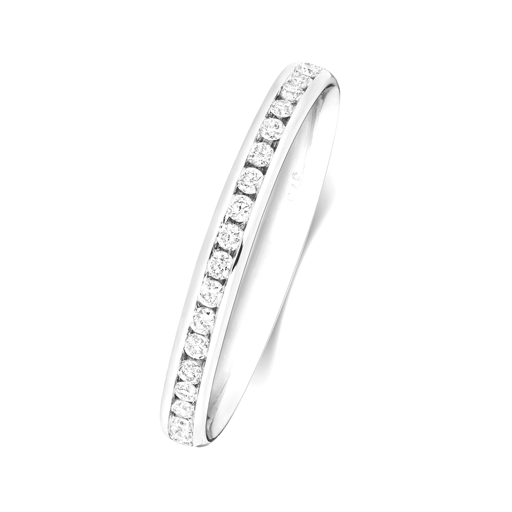 channel setting round diamond full eternity ring