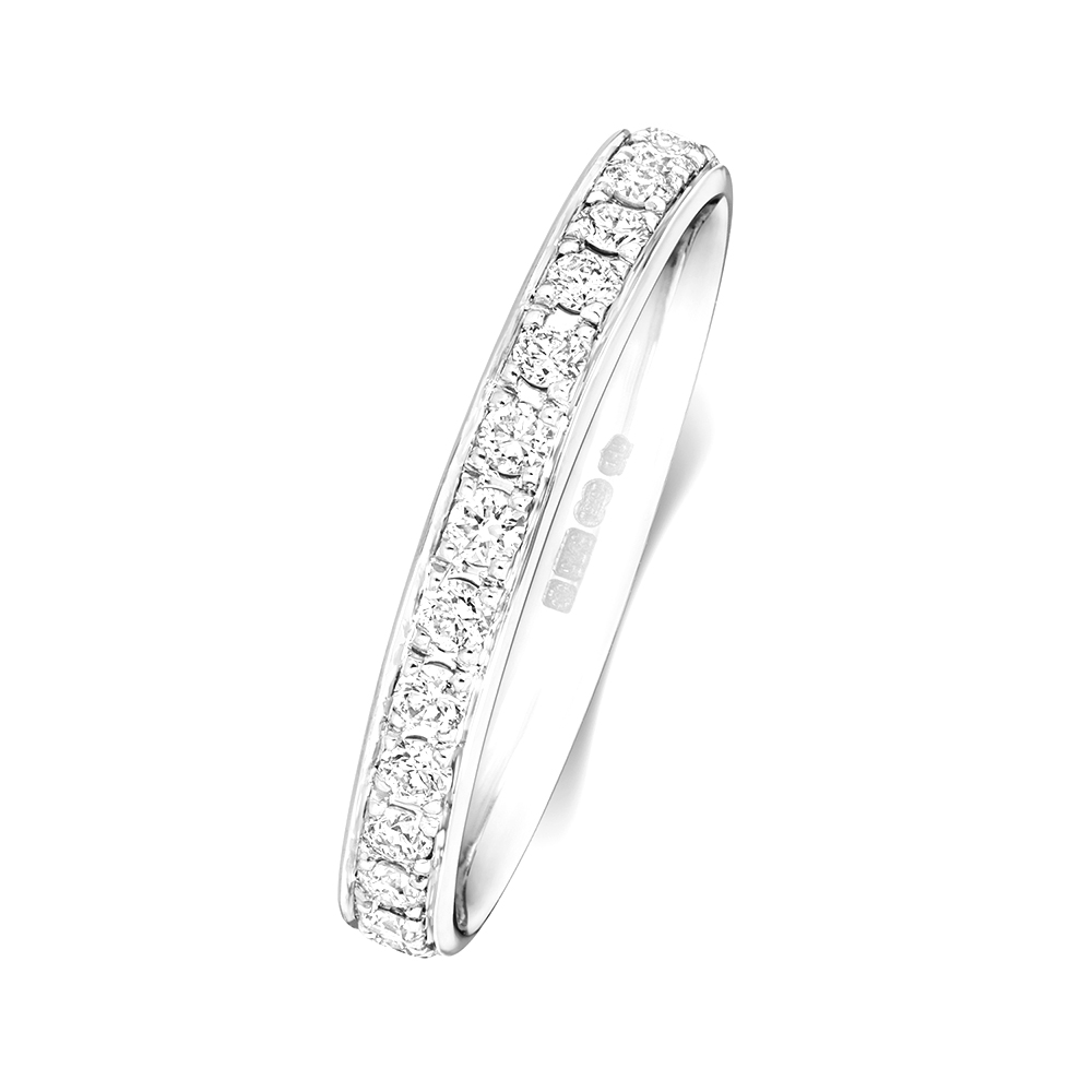 4 prong setting round Lab Grown Diamond full eternity ring