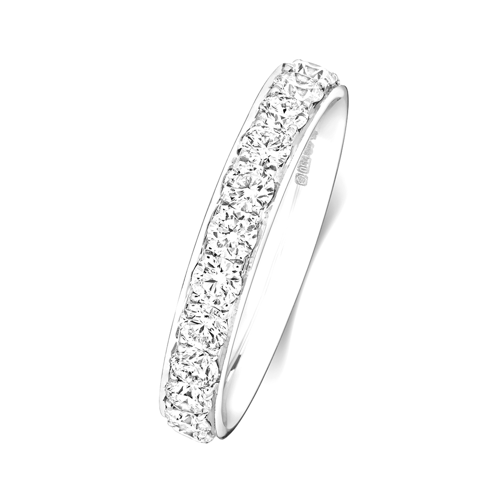 prong setting round Lab Grown Diamond full eternity ring