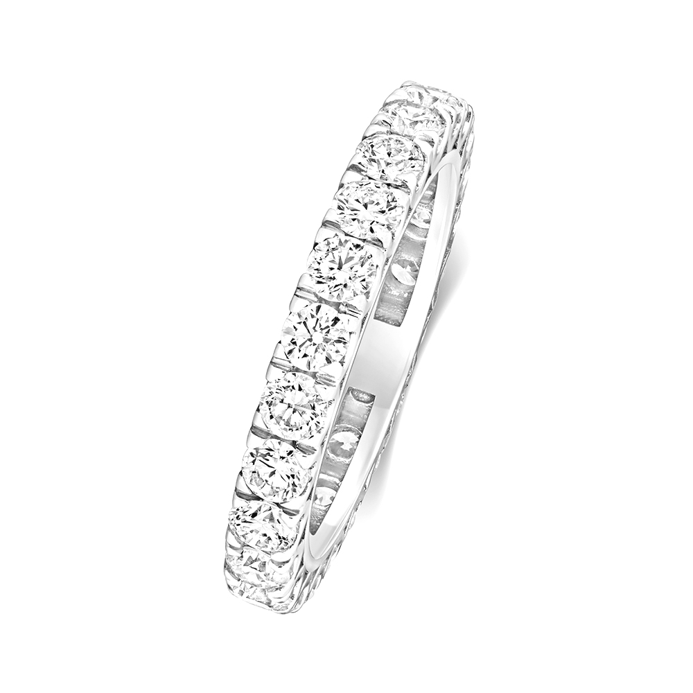 This exquisite Prong Setting Round Diamond Full Eternity Ring