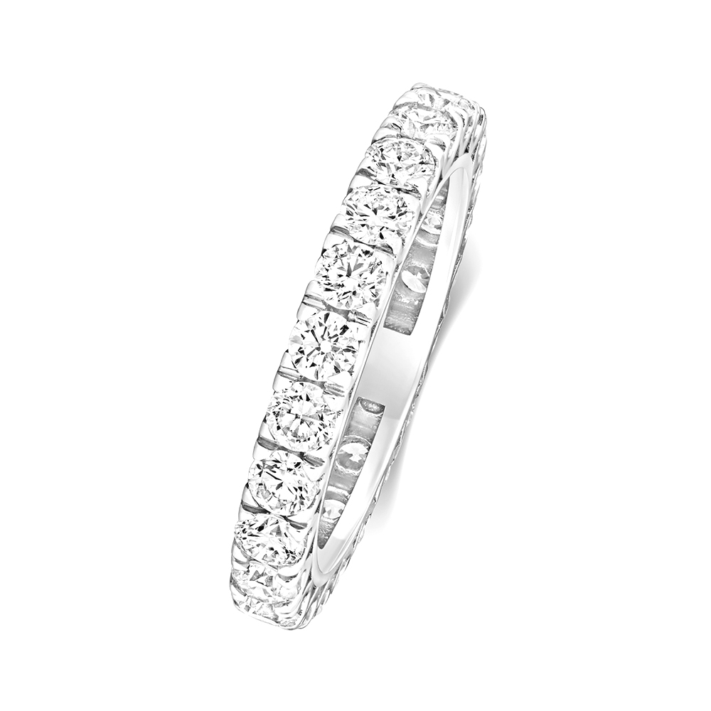 This exquisite Prong Setting Round Lab Grown Diamond Full Eternity Ring