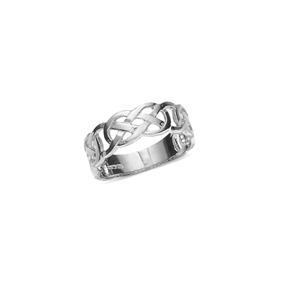 The understated elegance of the plain metal Celtic womens ring