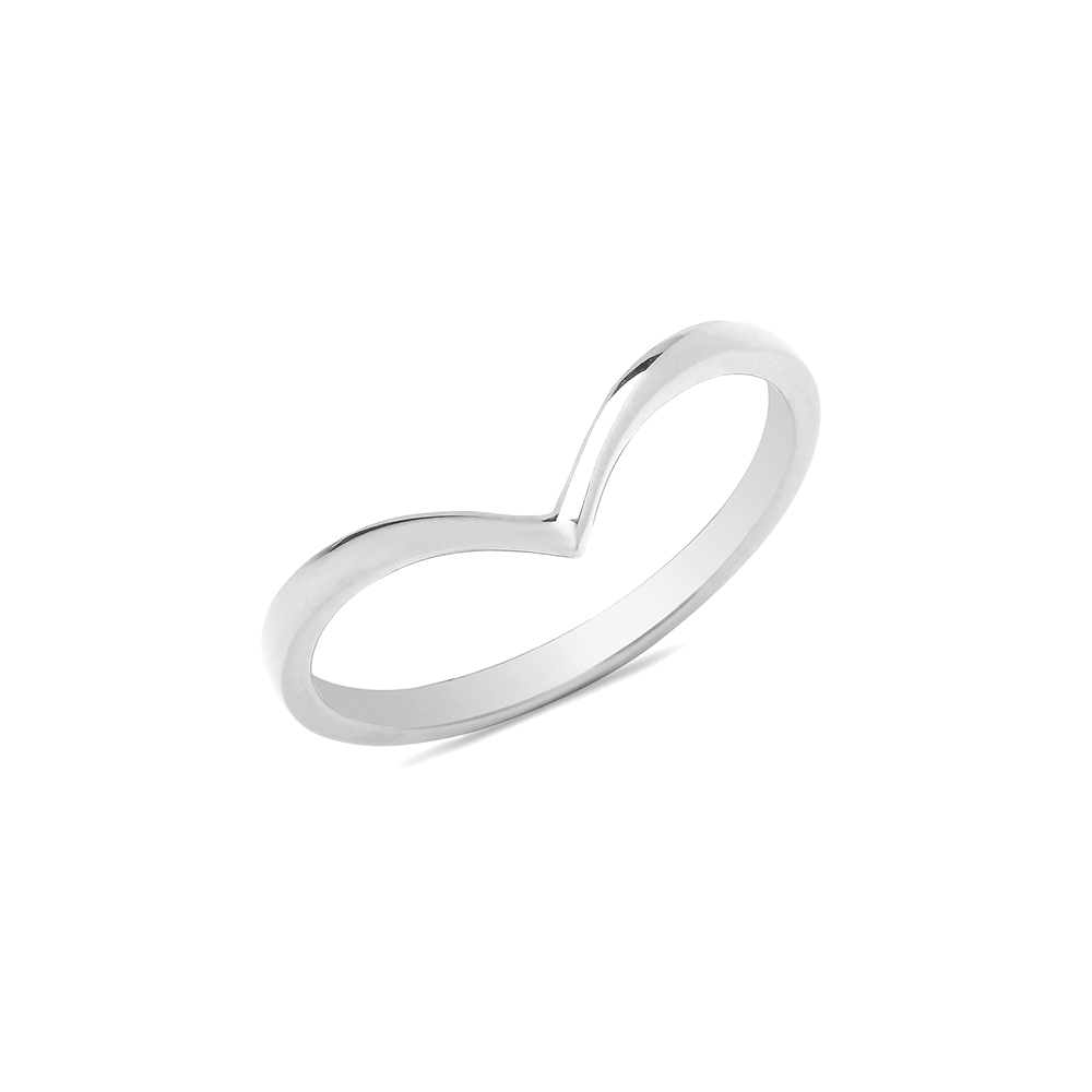 Purchase Online Plain Metal Wishbone Style Ring - Abelini