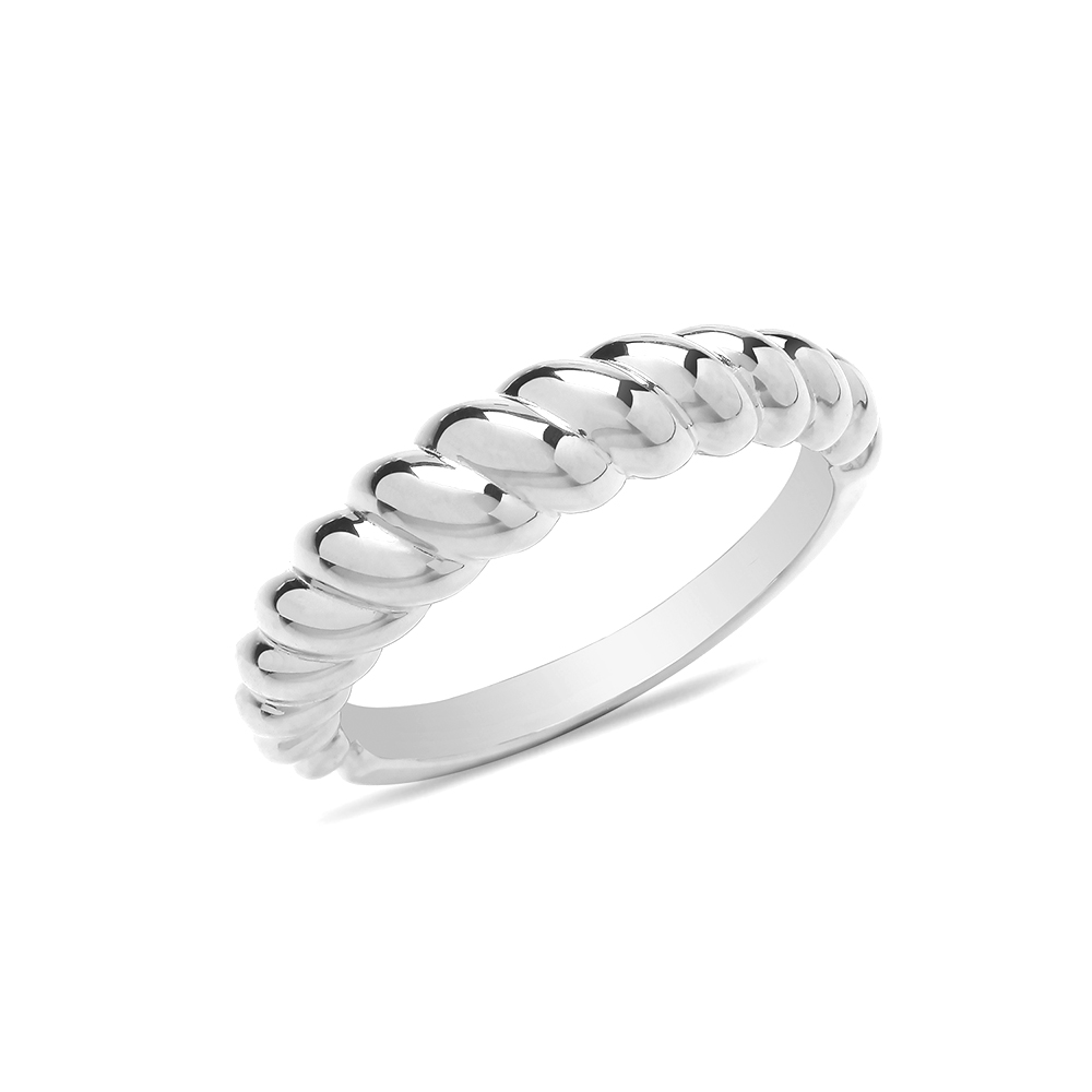 Purchase Online Plain Metal Twist Style Ring - Abelini
