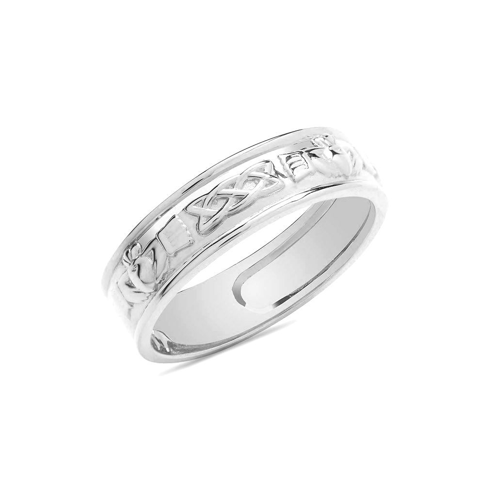 Purchase Plain Metal Celtic Claddagh Ring - Abelini