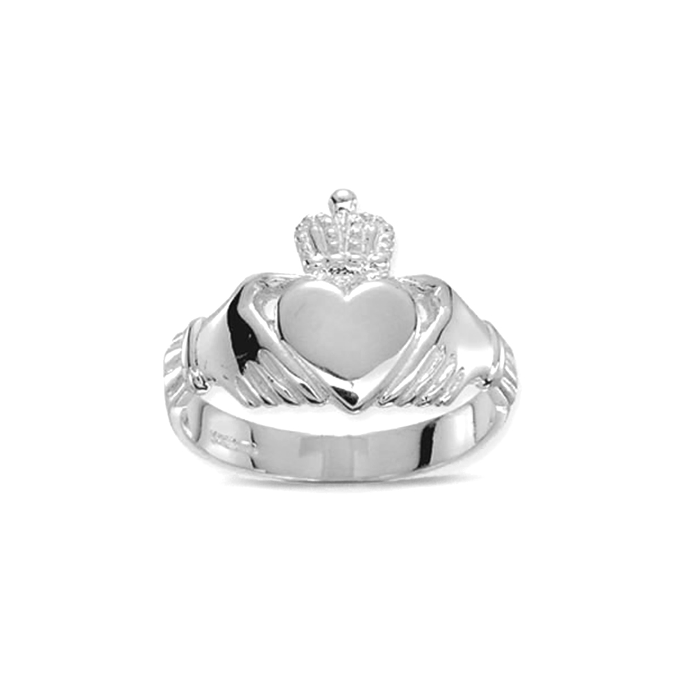 plain metal mens claddagh ring