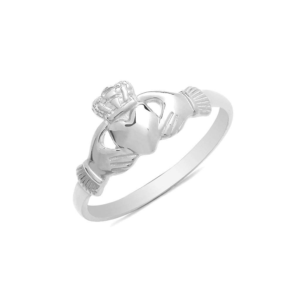 plain metal babies child claddagh ring