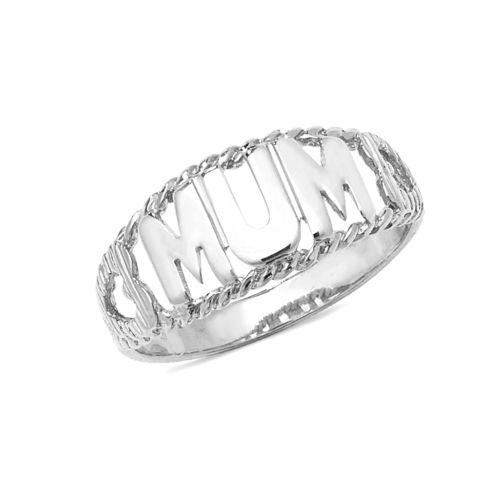 Purchase Online Plain Metal Ladies Mum Ring - Abelini