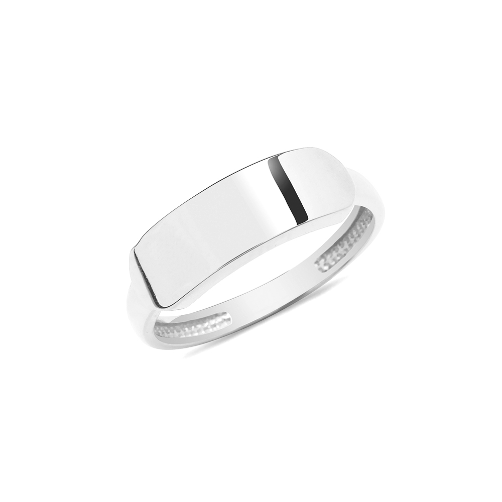plain metal id signet ring