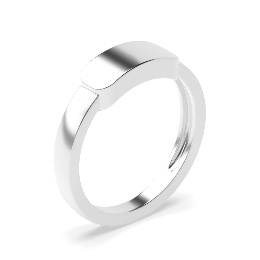 plain metal id signet ring