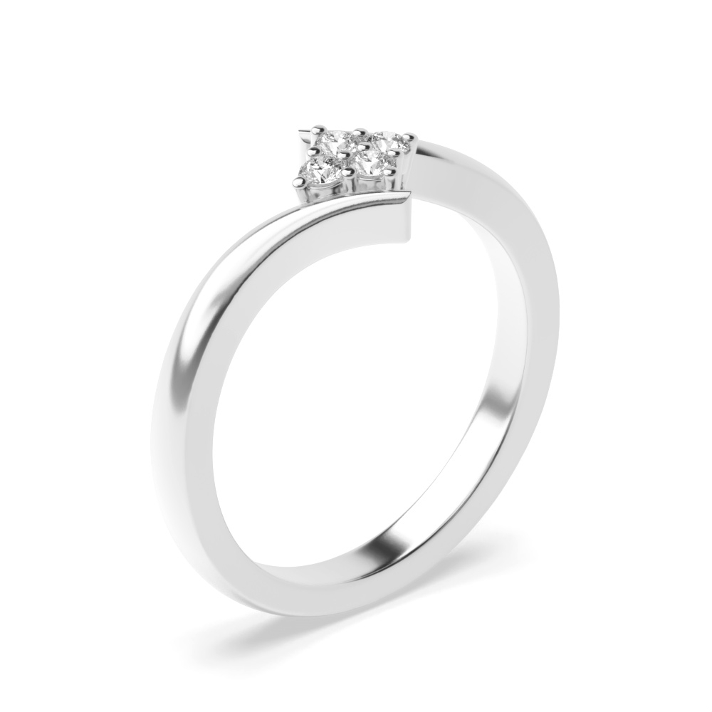 prong setting round Moissanite cluster ring