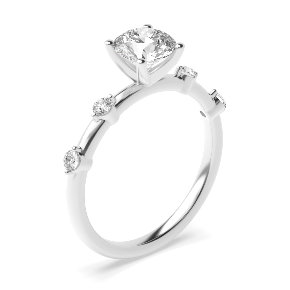 4 prong setting round shape Lab Grown Diamond classic solitaire ring