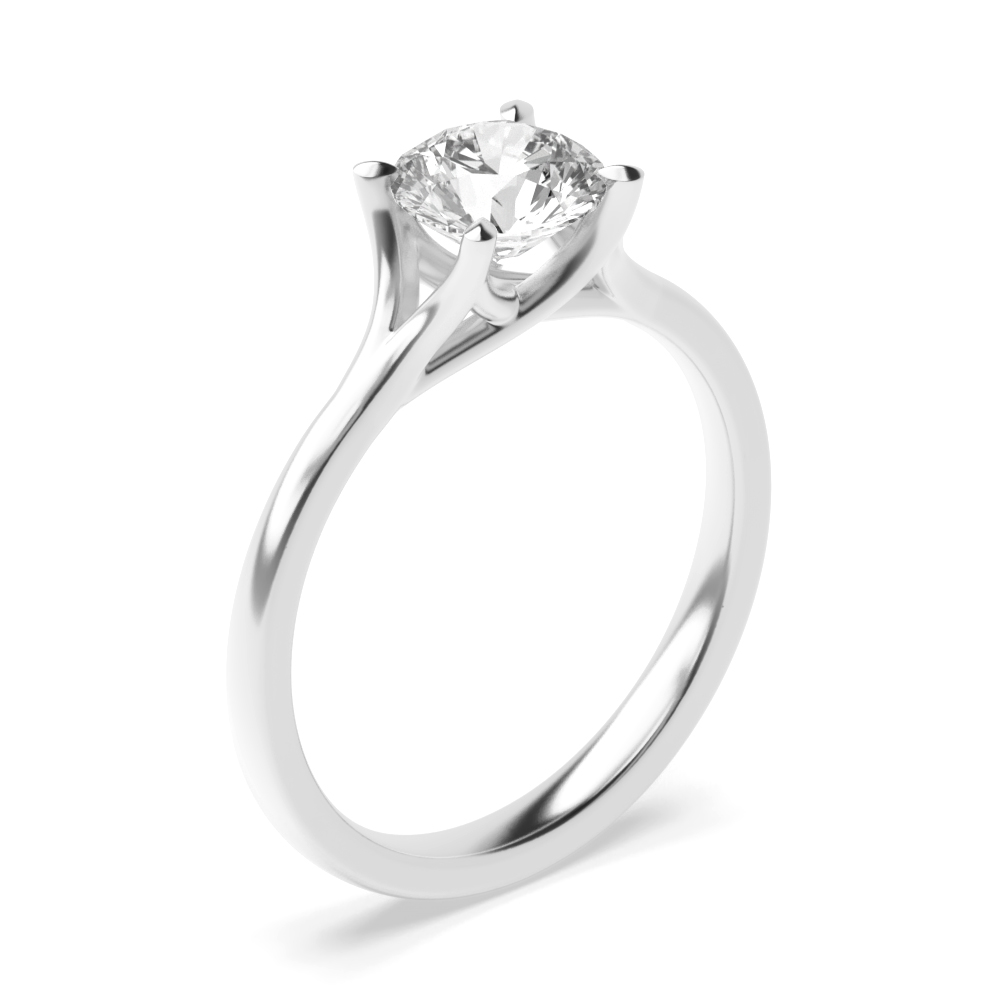 4 prong setting round shape Moissanite classic solitaire ring