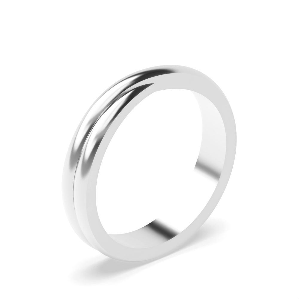 Crossover Twist Shape Plain Women Wedding Bands (2.0 - 6.0mm)