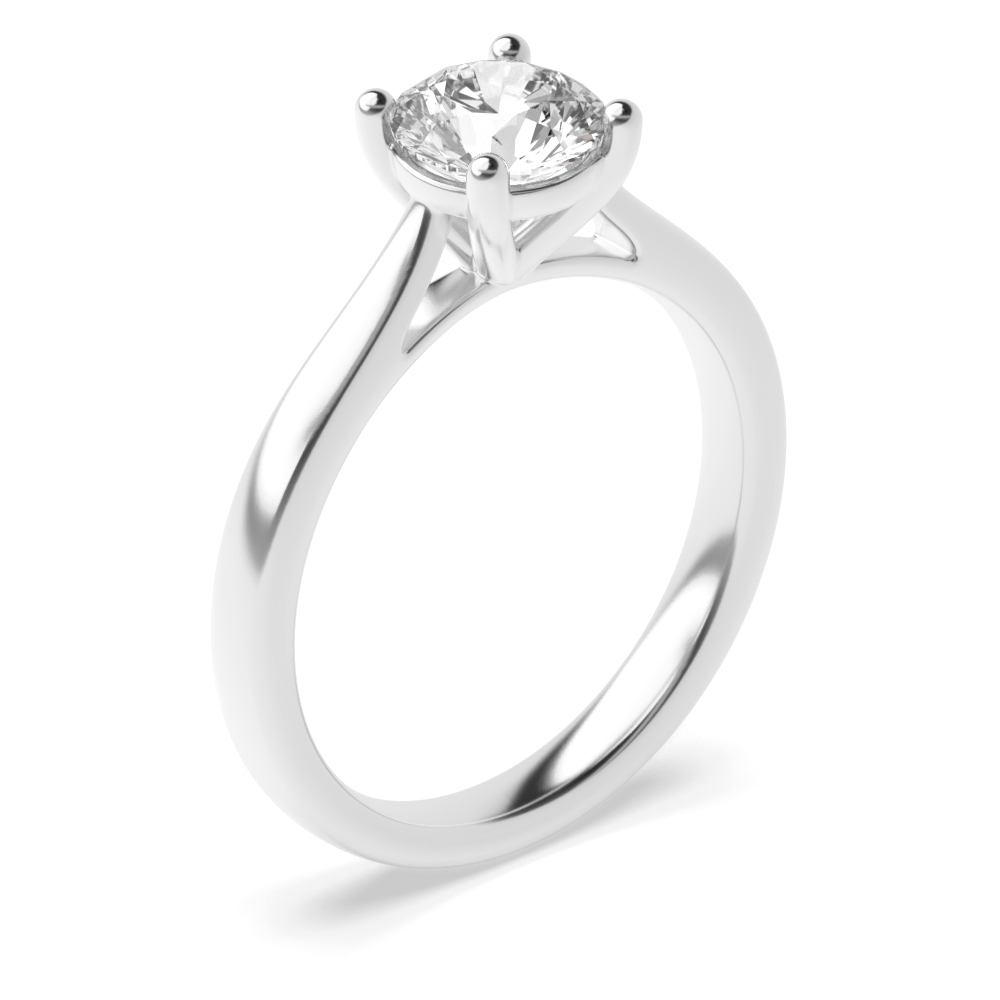 the exquisite 4 prong setting round shape classic solitaire ring