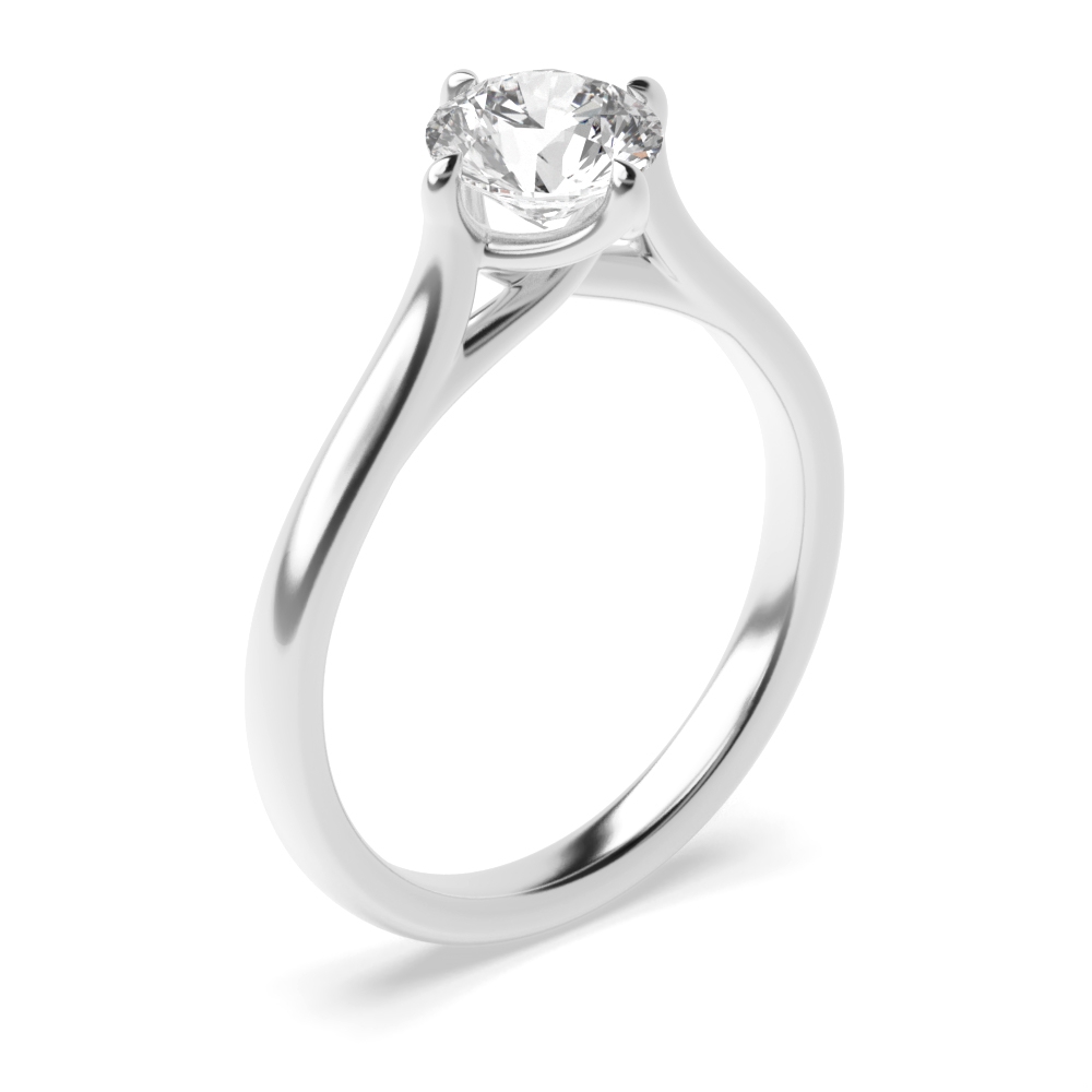 4 prong setting round shape modern design classic solitaire ring