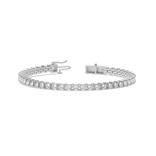 4 Prong Princess Platinum Line Tennis Bracelet