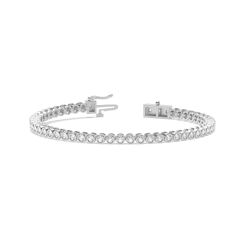 4 Prong Round Platinum Timeless Tennis Bracelet