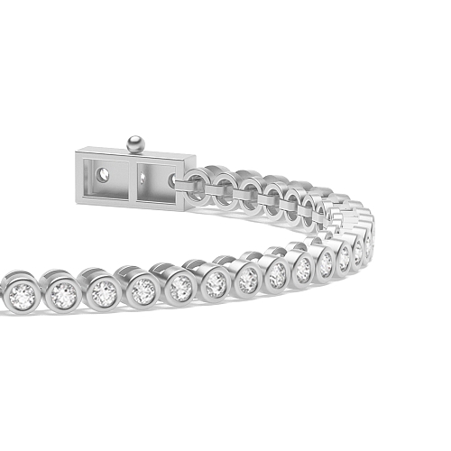 4 Prong Round Platinum Timeless Tennis Bracelet