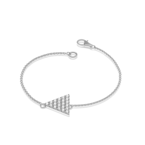 Purchase Triangle Disc Chain Moissanite Bracelets - Abelini