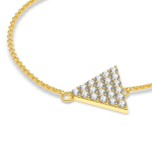 Triangle Disc Chain Diamond Bracelets