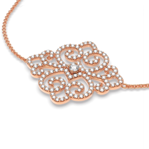 4 Prong Round Rose Gold Luxurious chain Delicate Diamond Bracelets