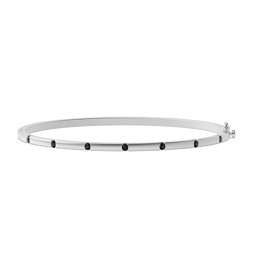 Bezel Setting Round Eternalsweepring Black Bangles Diamond Bracelets