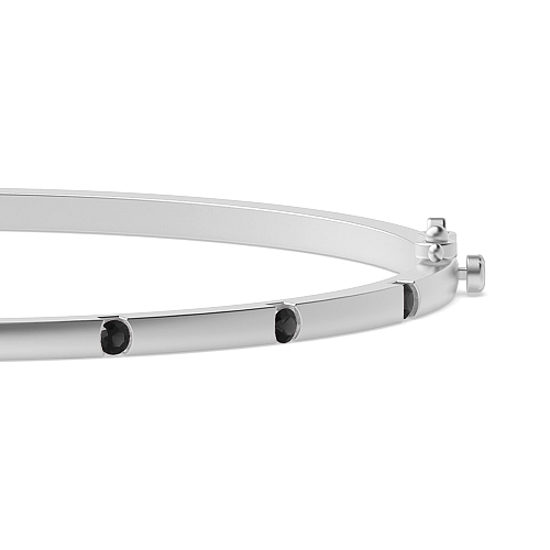 Bezel Setting Round Eternalsweepring Black Bangles Diamond Bracelets