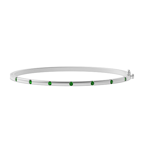 Bezel Setting Round Eternalsweepring Emerald Diamond Bracelets