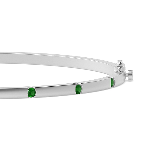 Bezel Setting Round Eternalsweepring Emerald Diamond Bracelets