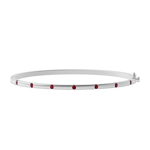 Bezel Setting Round Eternalsweepring Ruby Bangles Diamond Bracelets