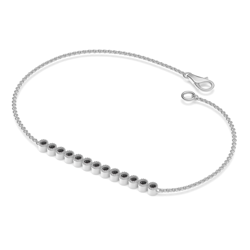 Purchase Bezel Setting Bar Chain Diamond Bracelets - Abelini