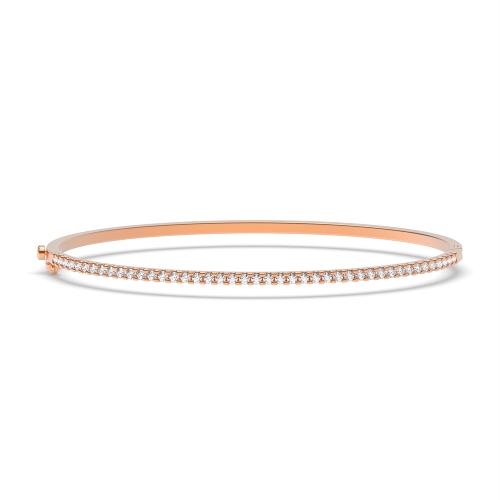 4 Prong Round Rose Gold Orbit Core Bangles Bracelet