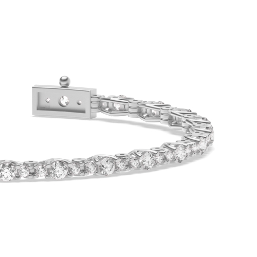 4 Prong Round Forever Diamond Bracelets
