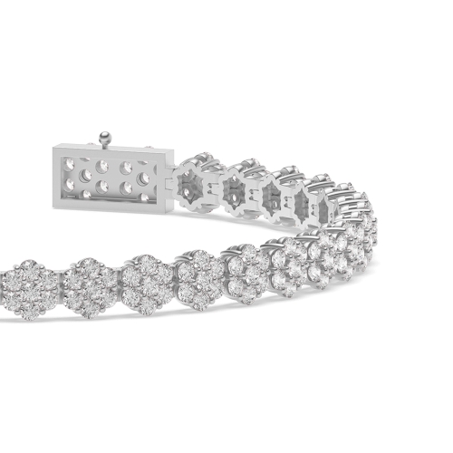 Classic Design Cluster Lab Grown Diamond Bracelets