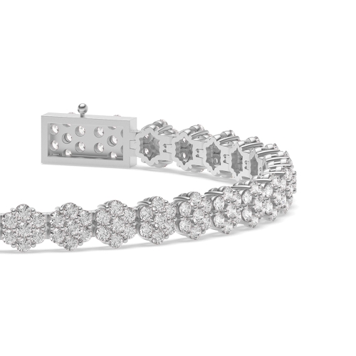 4 Prong Round Glimmer Diamond Bracelets