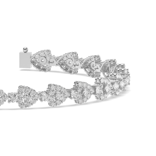 Triangle Halo Cluster Lab Grown Diamond Bracelets