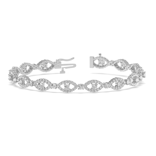 4 Prong Round Devil eye Diamond Bracelets