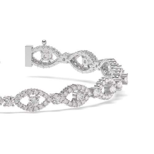 4 Prong Round Devil eye Diamond Bracelets