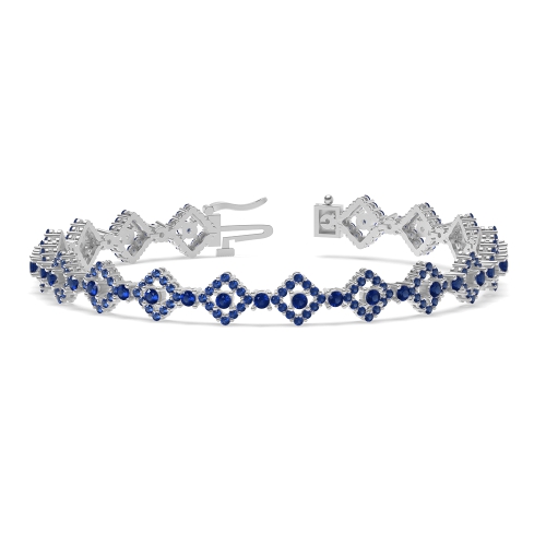 4 Prong Round Tennis Diamond Bracelets