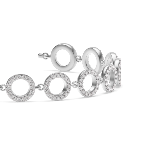 4 Prong Round Circles of love Lab Grown Friendship Diamond Bracelets