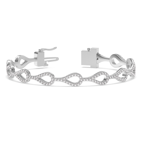 4 Prong Round Linkcascade Lab Grown Friendship Diamond Bracelets