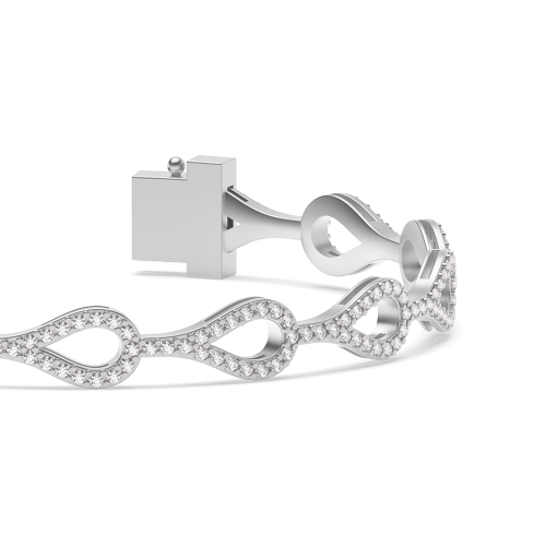 4 Prong Round Linkcascade Lab Grown Friendship Diamond Bracelets