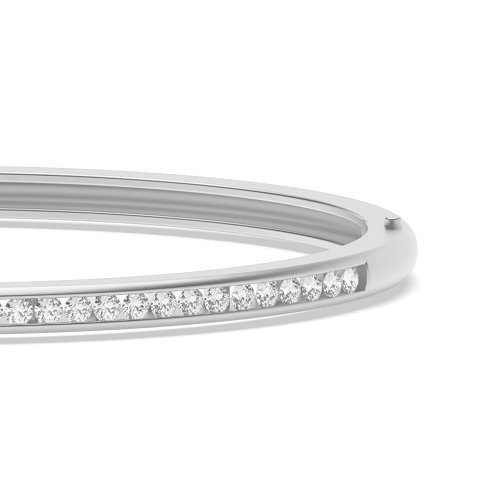 Channel Setting Round Eternal Moissanite Bangles Bracelet